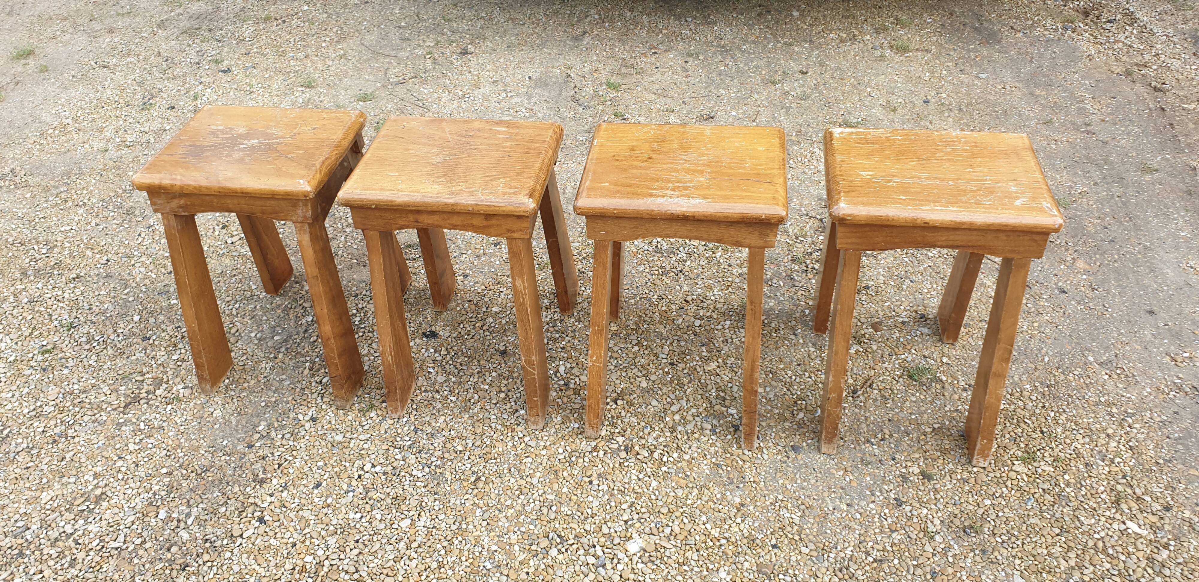 4 tabourets bas desing  années 50