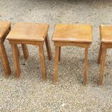 4 low stools designed from the 50s