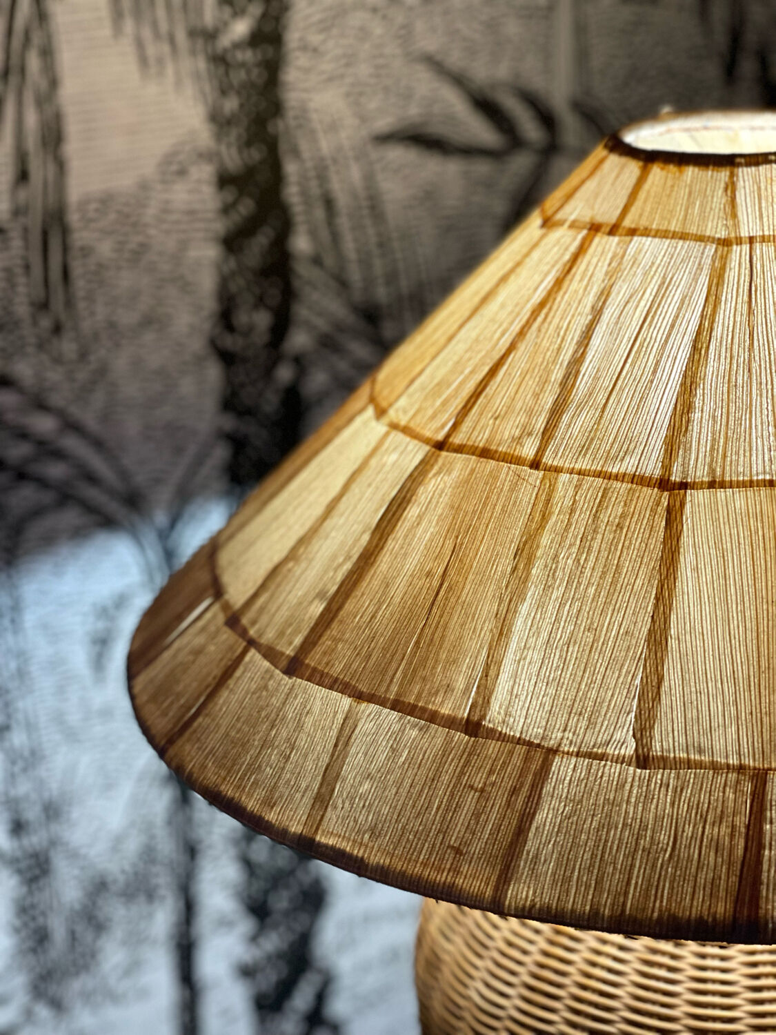Rattan lamp 1970