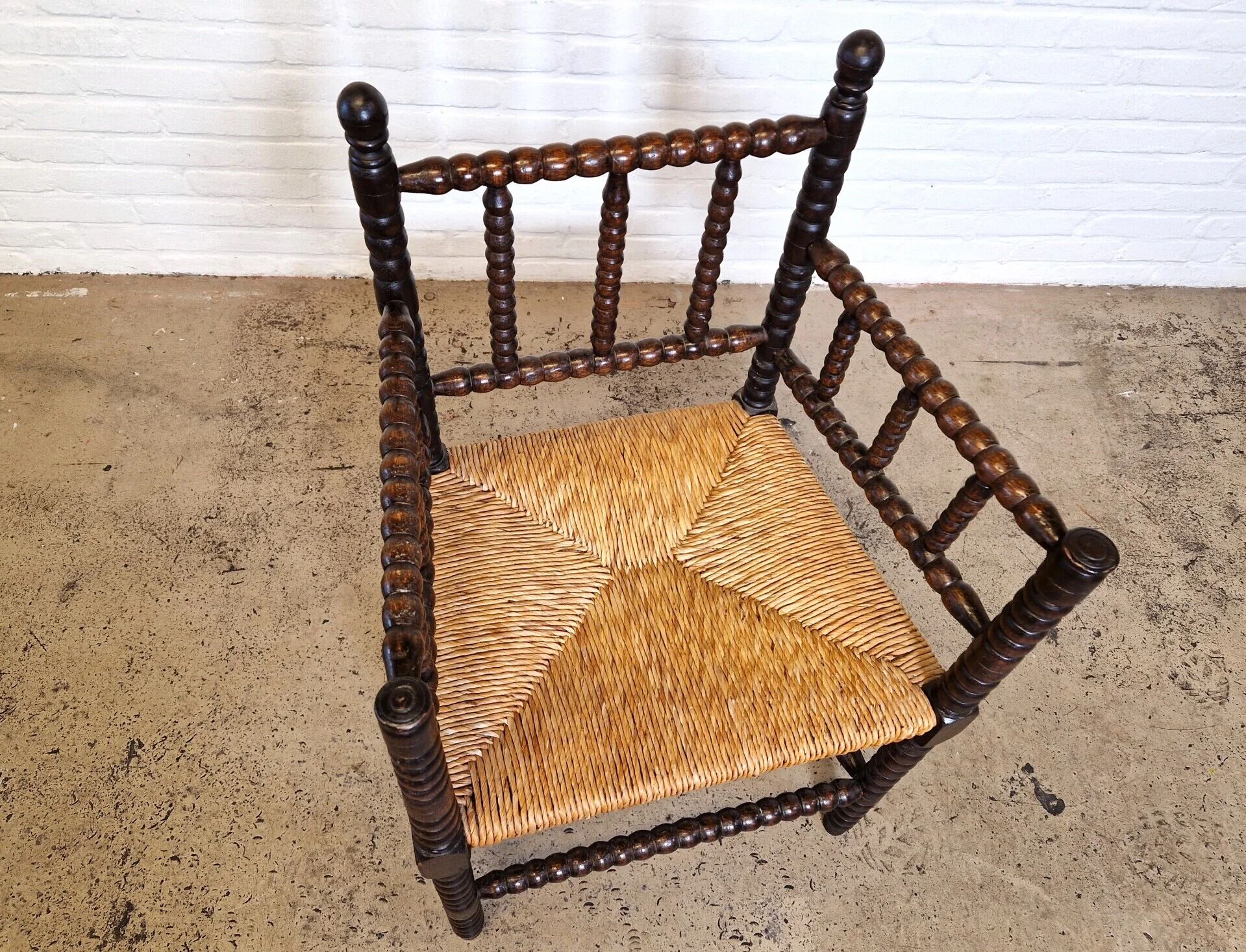 Antique Dutch bobbin chair, 1920s