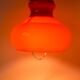 Orange opaline pendant light with metal arch, Design, 1970
