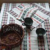 Nappe et serviettes de table tissus basque