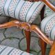Set of 6 vintage chairs in Chippendale Revival style.