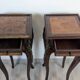 Pair of Louis XV bedside tables with marquetry and gilded bronzes