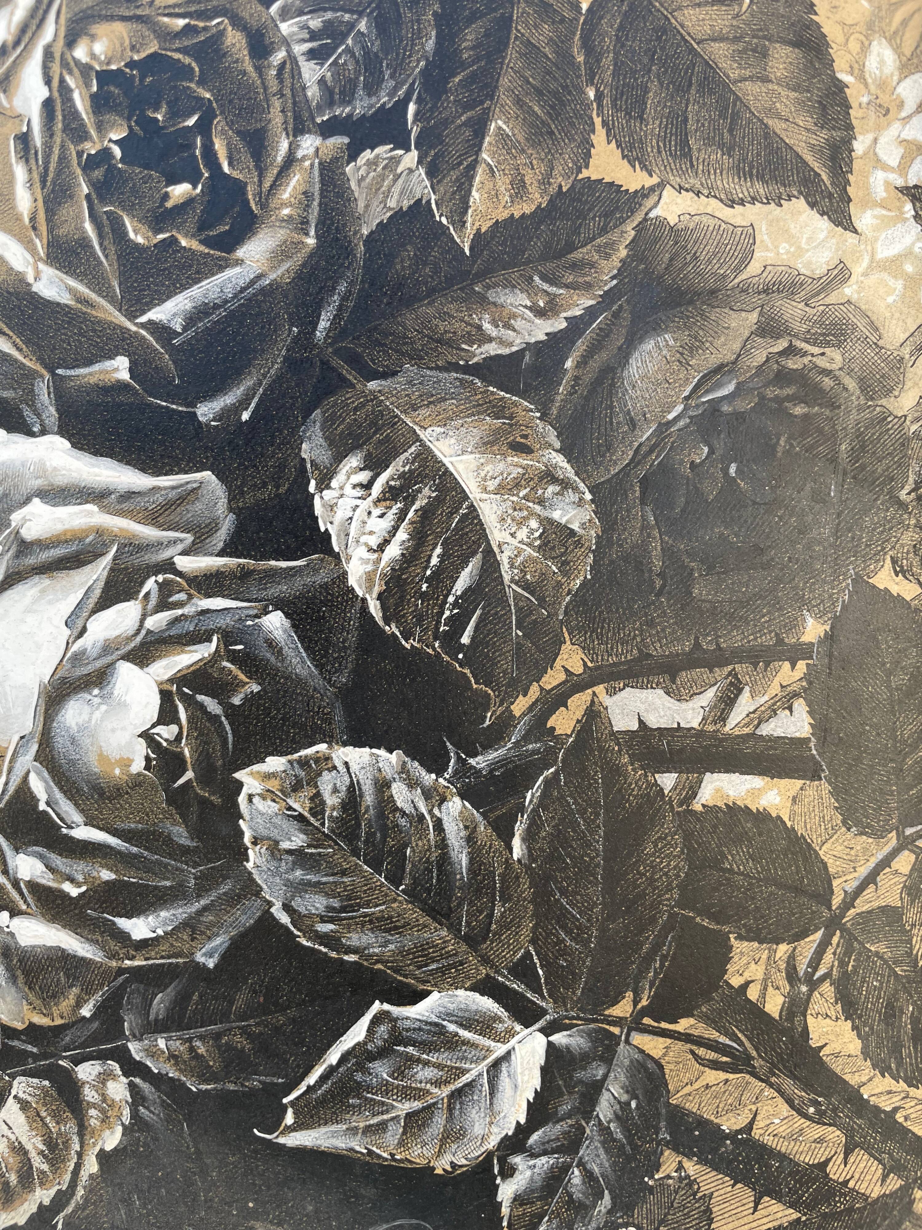 Painting old stauffacher roses, realistic