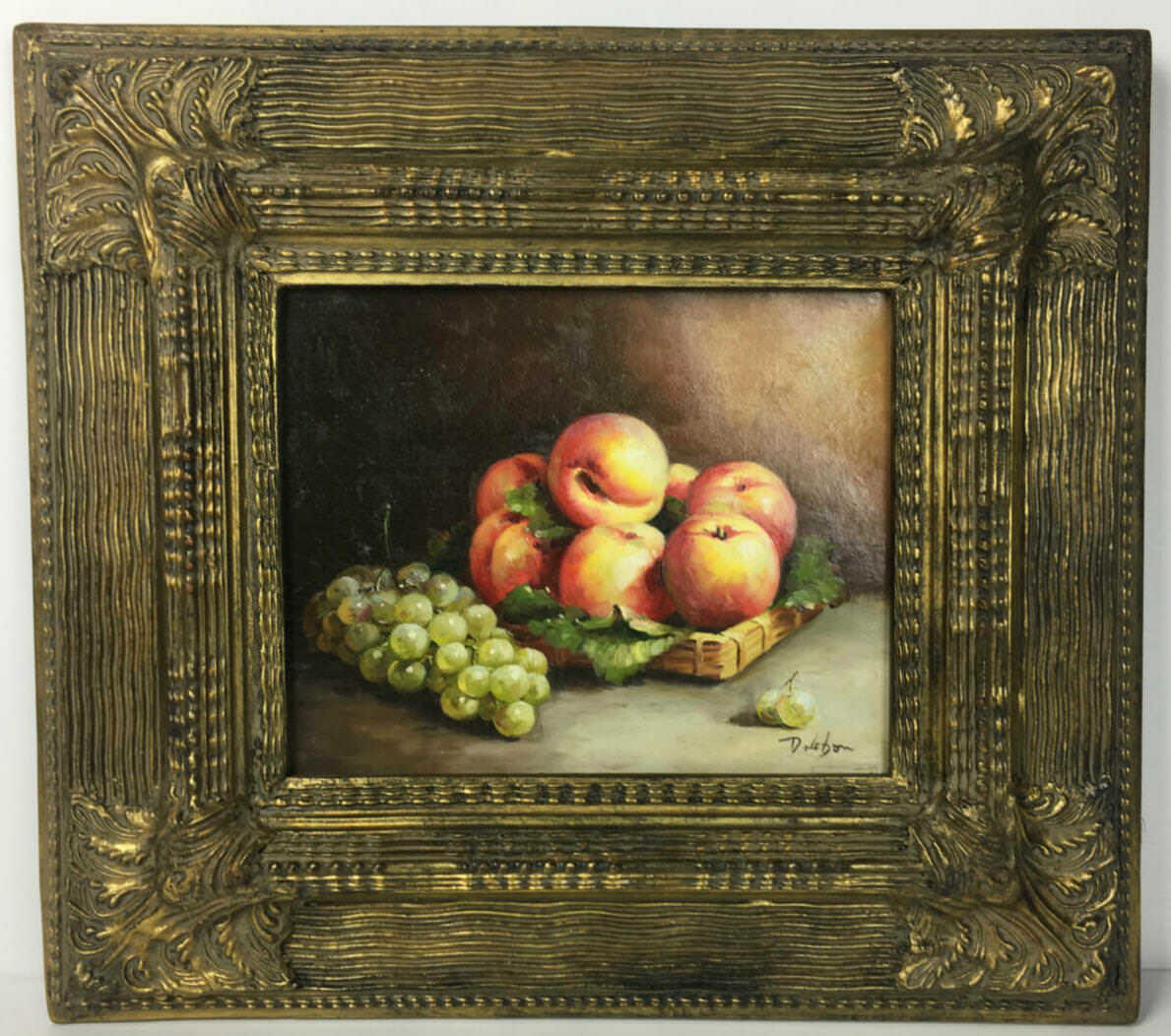 D.Lebon's oil-on-canvas still life with peaches