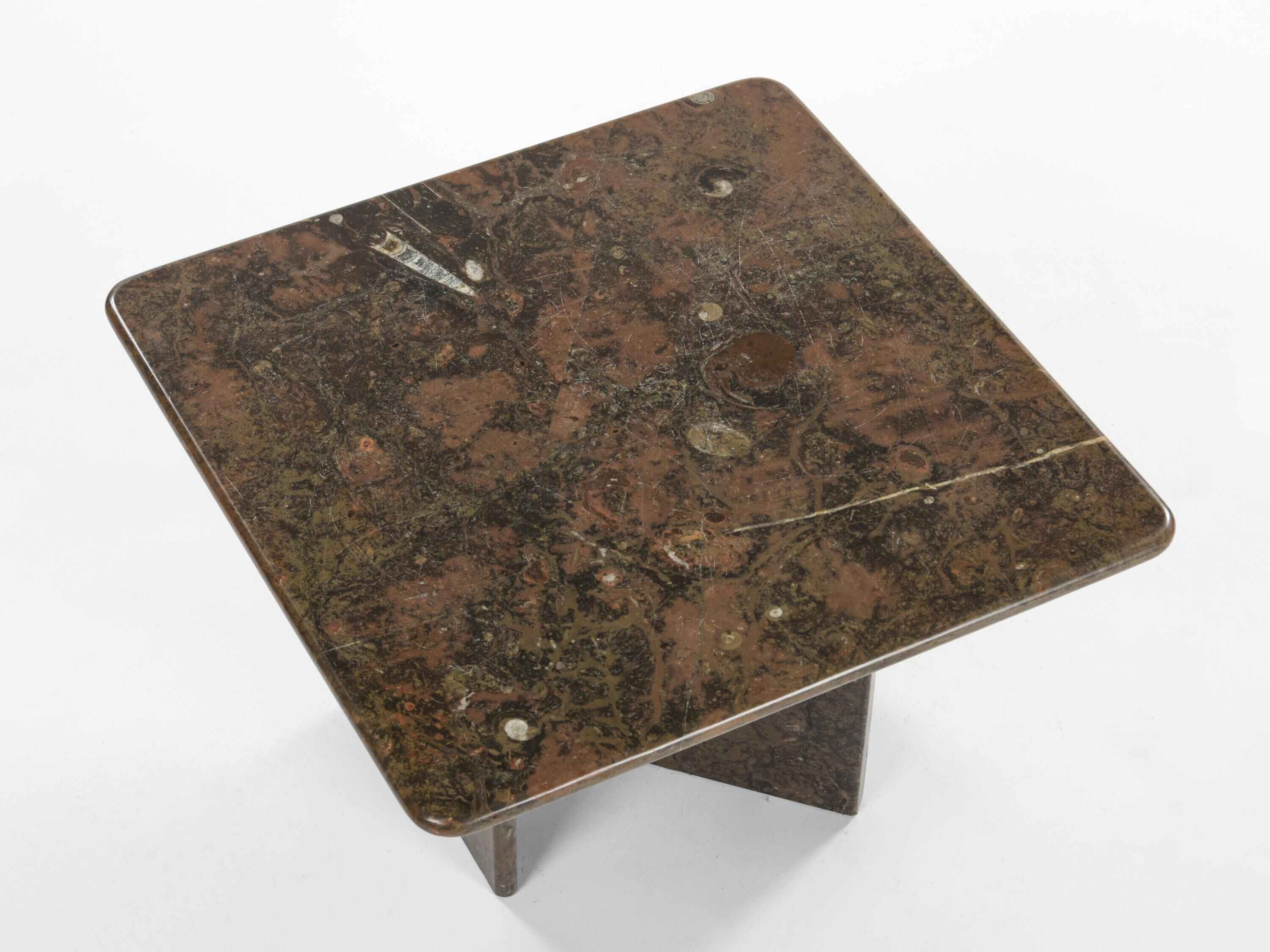 Fossilized stone nesting tables