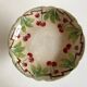 Plate mounted compotier with fruit iron earth with cherry decoration 1930