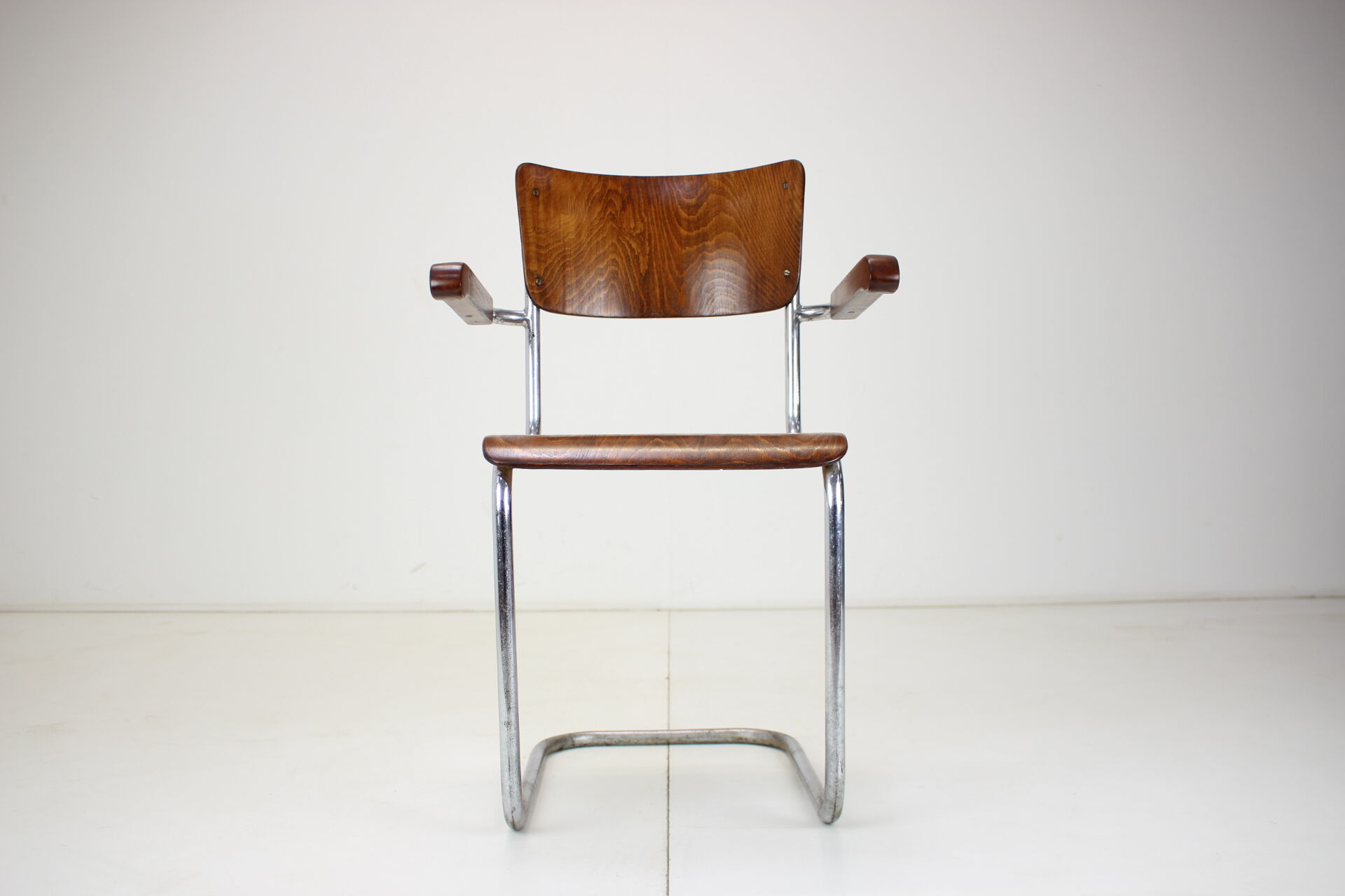 Restored Bauhaus Chrome Chair by Rudolf Vichr Prag, 1930s