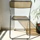 Folding chair chrome and plexi smoked 70s