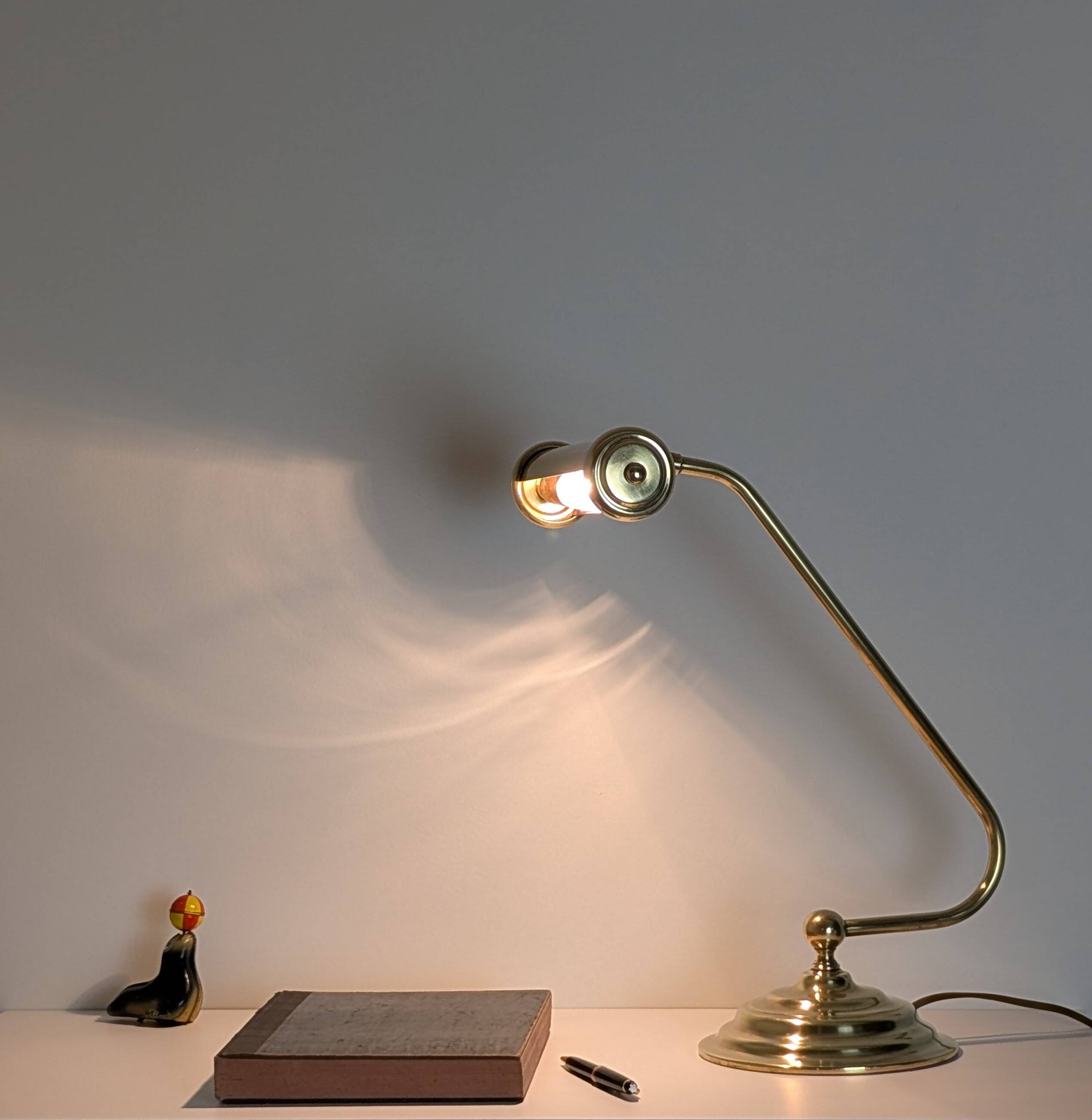 Brass desk lamp