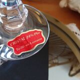 Anciens verres à pied cristal artisanat de Lorraine