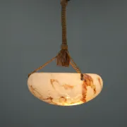 Art Nouveau Glass Pendant, Czechoslovakia, 1920s