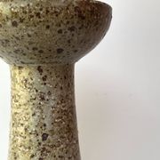 Glazed stoneware vase-candle holder, Alain Blanchard, Poterie du Méjou 1970