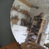 Antique oval bevelled mirror