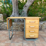 Desk ois and steel in the spirit of bauhaus 1950