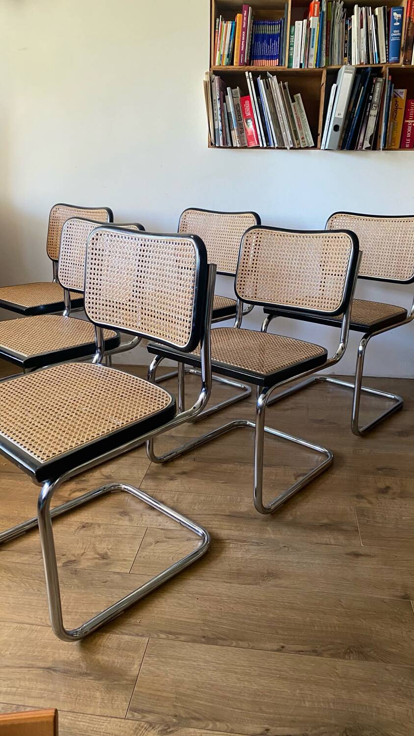 6 black Cesca B32 chairs