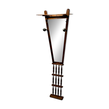 Mid Century mirror coat rack