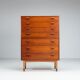 Commode Borge Mogensen en teck Soborg Mobelfabrik Danemark 1960