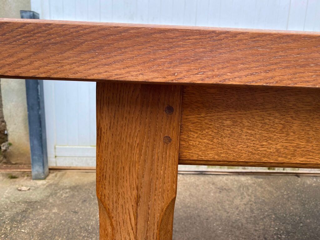 Dining farm table 250cm solid oak 1980