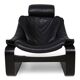 Nelo Kroken leather lounge chair by Åke Fribytter, 1970