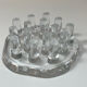 • Vintage solid glass sculptural candlestick