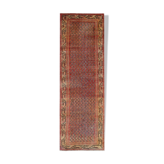 Tapis traditionnel persan runner tissé à la main oriental blue wool persian carpet 100x307cm