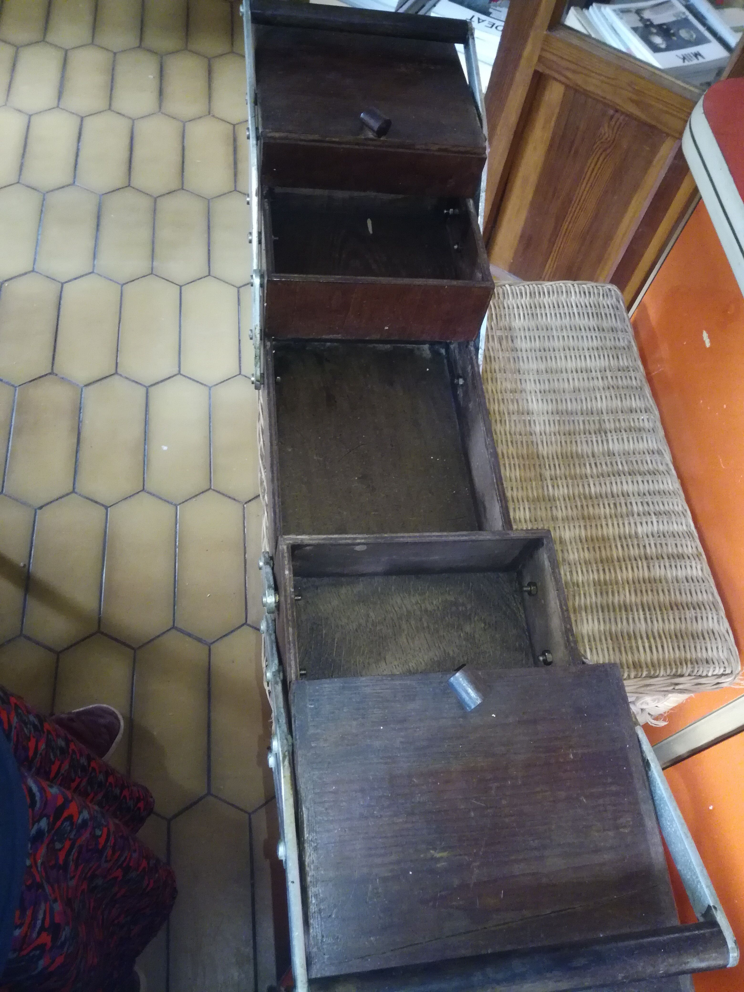 Solid wood sewing basket