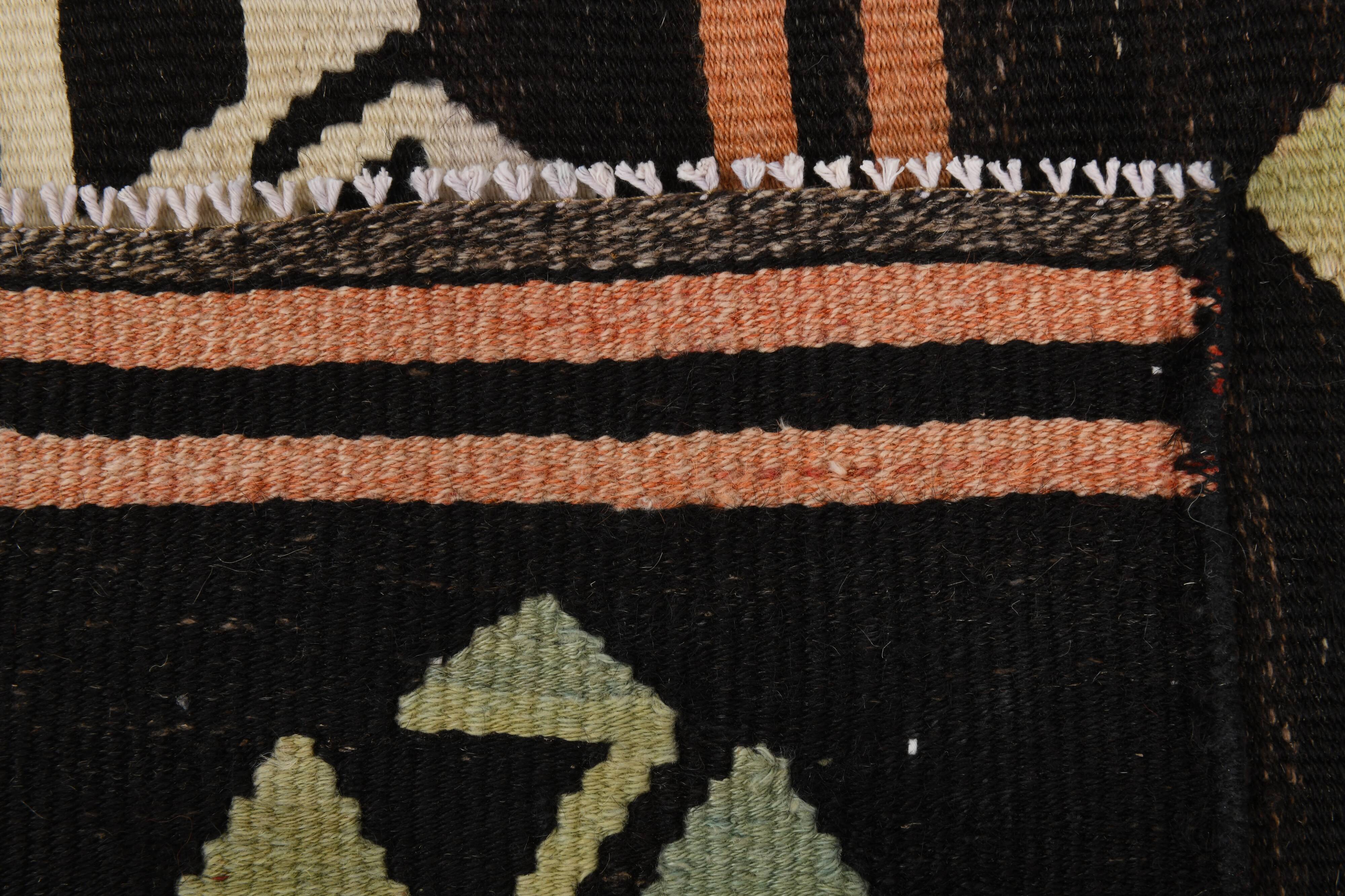 2x7 Salmon Beige Vintage Kilim Runner Rug, 64x226Cm