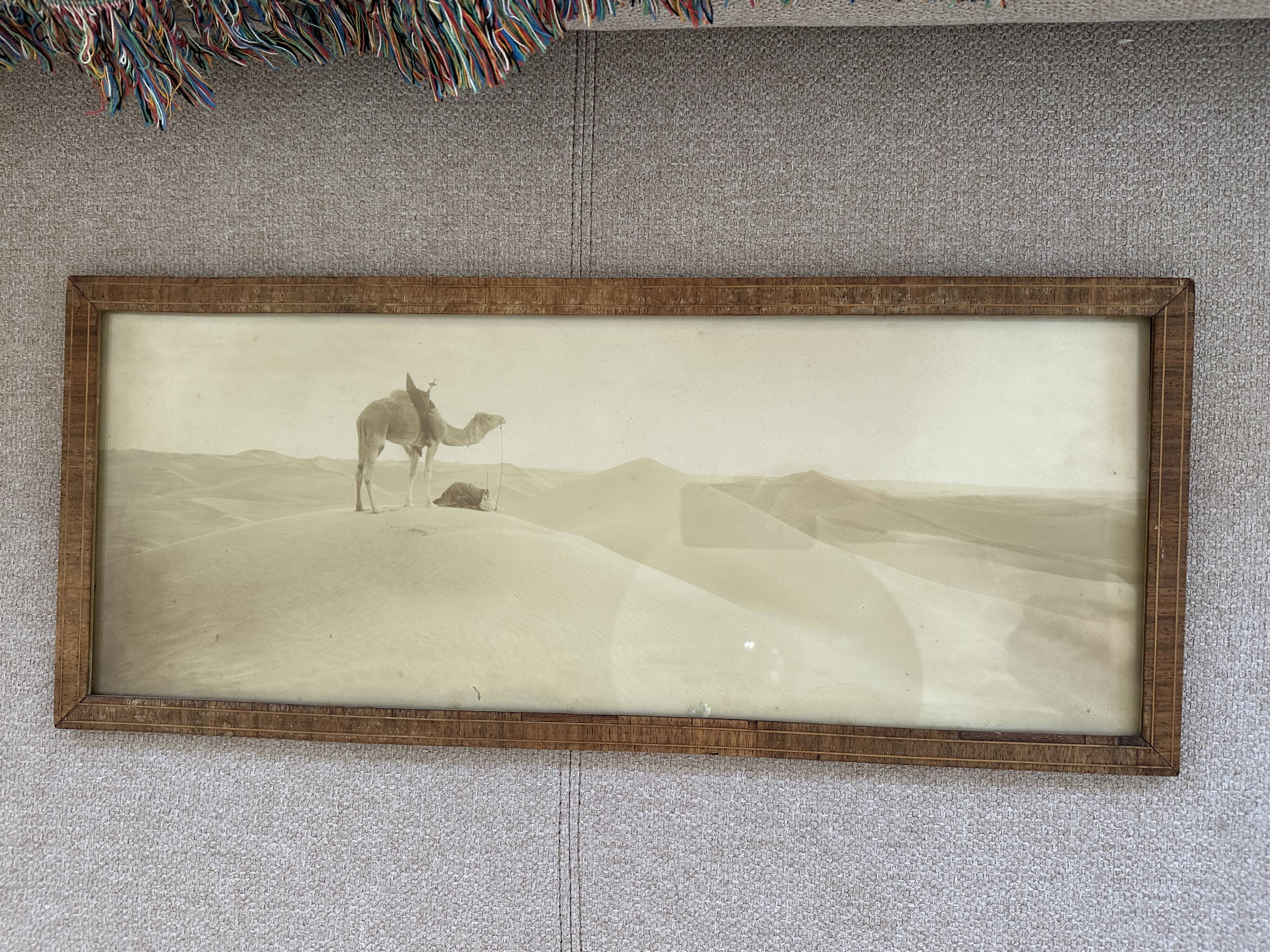 Panoramic photograph of the ancient Sahara A. Bougault around 1900 – Framed