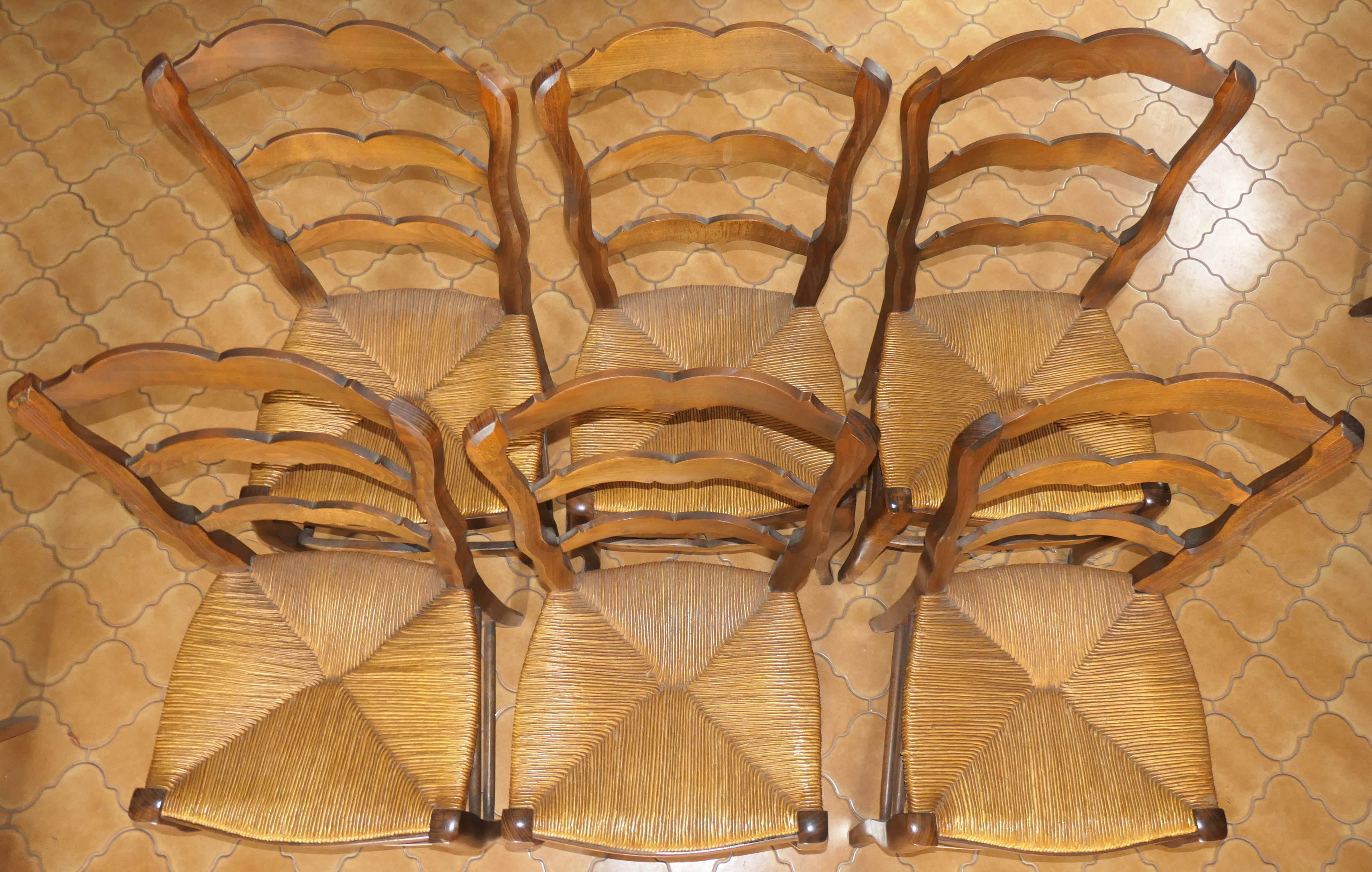 Set of 6 mulched chairs