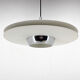 1970's ufo chrome & lacquered metal space age pendant, Italy