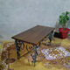Table basse fer forgé et bois