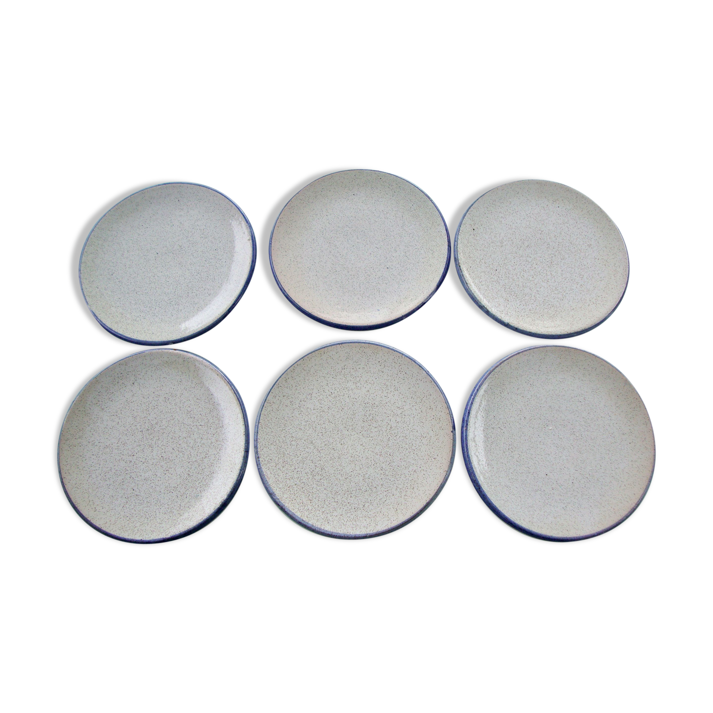 Set of 6 Vallauris dessert plates