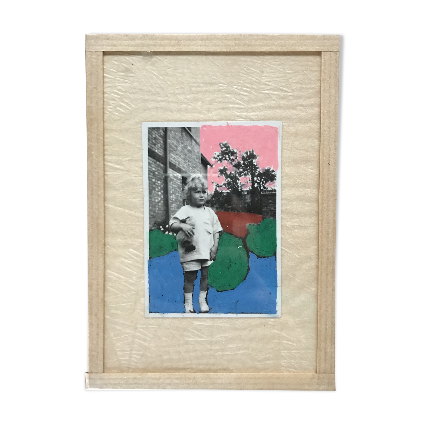Pastels gras sur photo ancienne brighton 1928