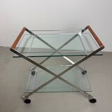 1980s Modernist Gallotti and Radice “Mister” Bar Trolley, Serving Cart