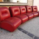 Suite of 5 vintage modular armchairs 60s
