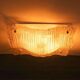 Space age curved glass ceiling light, vintage glass wall lamp.