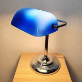 Blue banker's lamp
