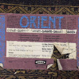 Vintage pakistani hand-woven oriental blue bukhara rug from ikea, 1960s