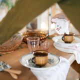 Set of 5 camel coffee cups "Arum"