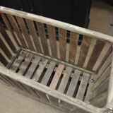 Former factory cart on metal and wood wheels 1950