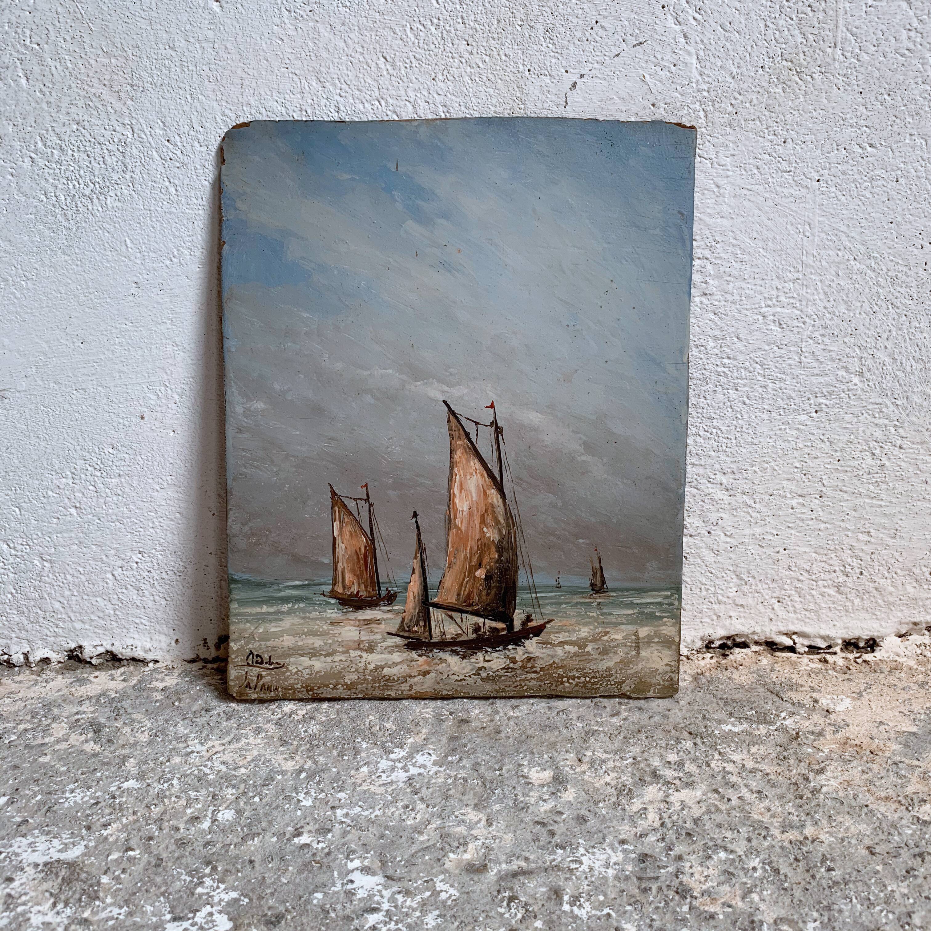 Marine oil board on sailboat stage panel