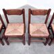 Oak and wicker dining chairs, 1960s