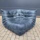 100% authentic Ligne Roset Togo original Petrol Blue leather