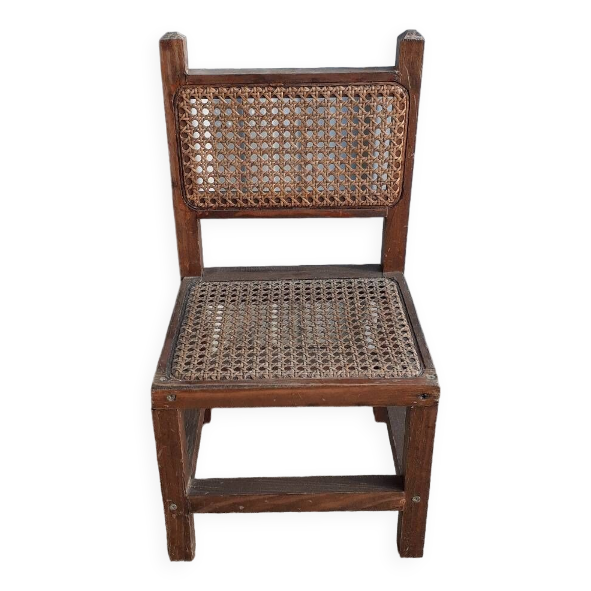 Wooden and cane children's chair