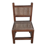 Wooden and cane children's chair
