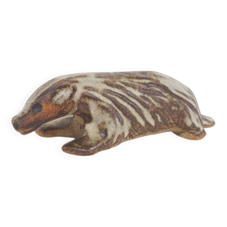 Small ceramic skunk sculpture by Tremar Pottery, United Kingdom