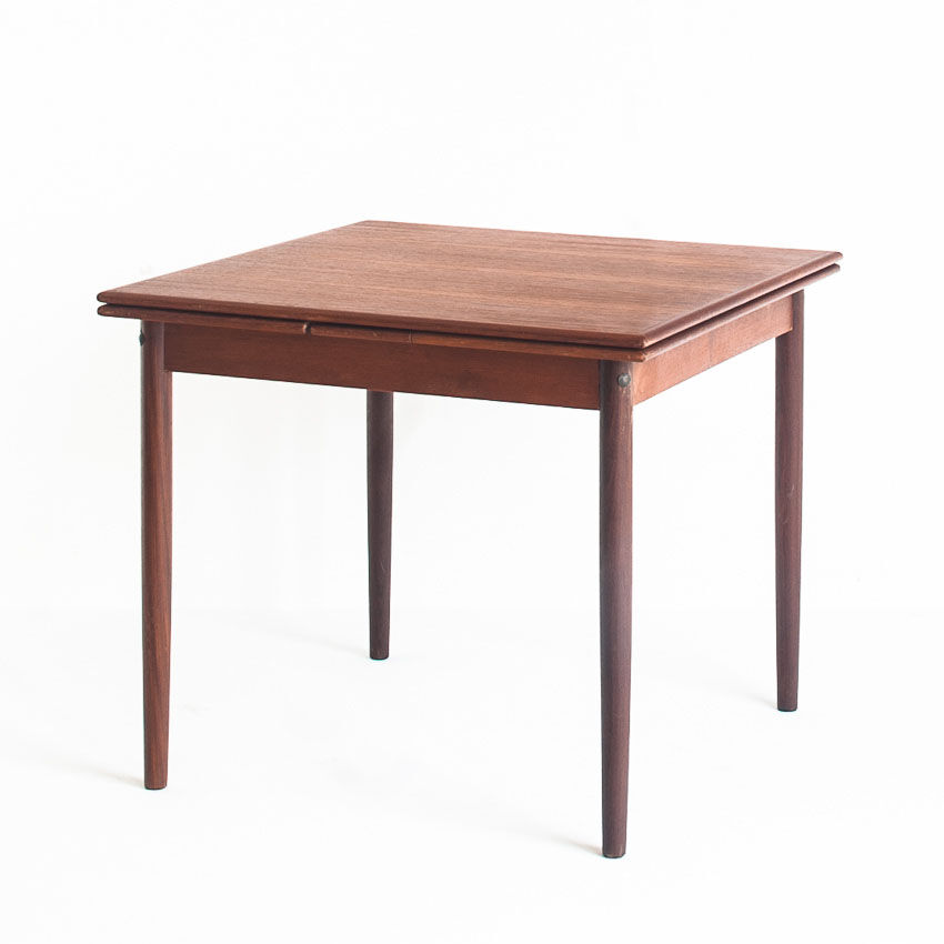 Teak dining table with Scandinavian-style extensions - France, 1960