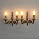 Pair of French Traditional Style Bronze Mid Century Double Wall Lights